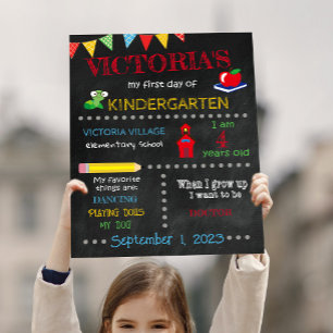 Poster Meu Primeiro Dia De Nome Da Escola Detalhes Data D
