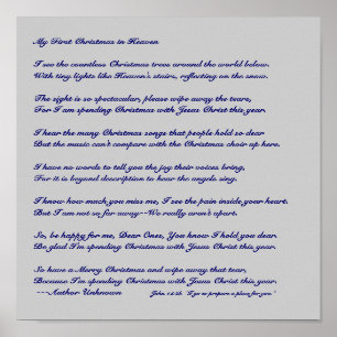 Póster Meu primeiro Natal no céu