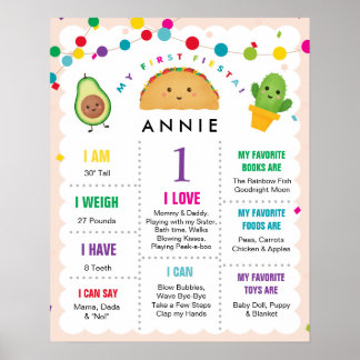 Poster Meu Primeiro Sinal De Jovem Fiesta De 1 Ano