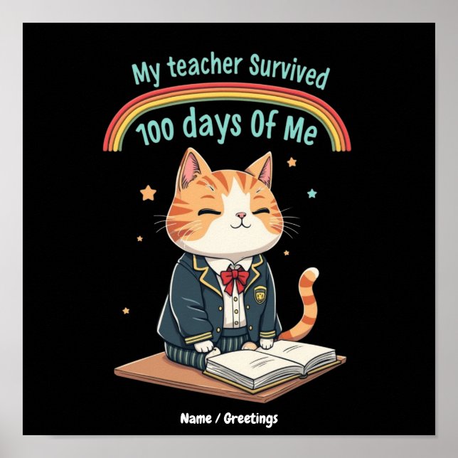 Poster Meu Professor Sobreviveu a 100 Dias Comigo  (Frente)