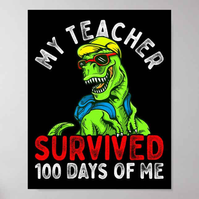 Poster Meu Professor Sobreviveu A 100 Dias De Mim 100 Dia (Frente)