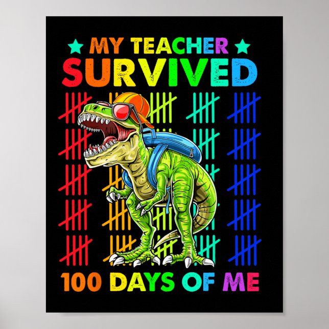 Poster Meu Professor Sobreviveu A 100 Dias De Mim Dinossa (Frente)