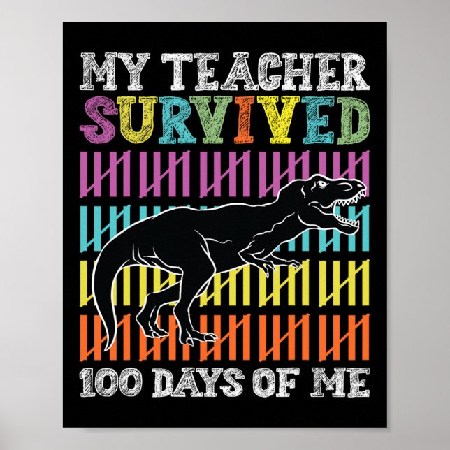 Poster Meu Professor Sobreviveu A 100 Dias De Minha Crian (Frente)