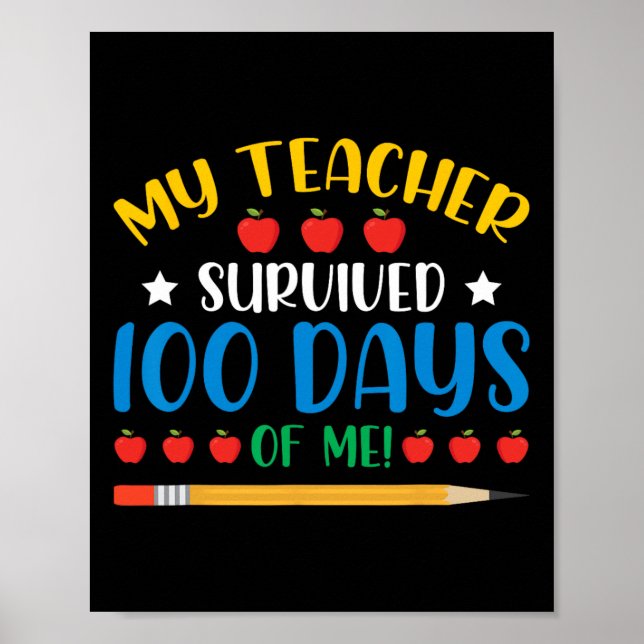 Poster Meu Professor Sobreviveu A 100 Dias De Minha Diver (Frente)