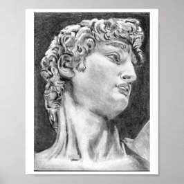 Poster Meu Próprio Desenho DAVID Após Michelangelo Art Po