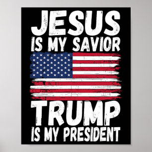 Poster Meu Salvador Trump É Meu Presente Republicano Pres