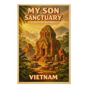 Póster Meu Santuário de My Son, Vietnã, em um clássico
