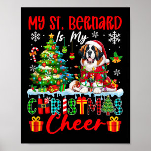 Poster Meu São Bernardo É Minha Alegria De Natal Cachorro