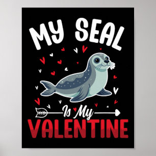 Poster Meu Selo É Meu Namorado Fofa Amantes de Animais Ma