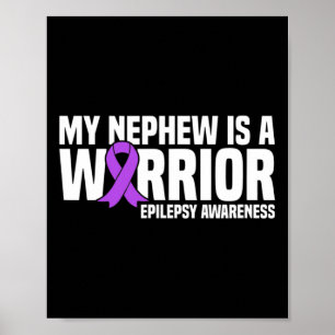 Poster Meu Sobrinho É Um Guerreiro Laço Roxo Conscientiza