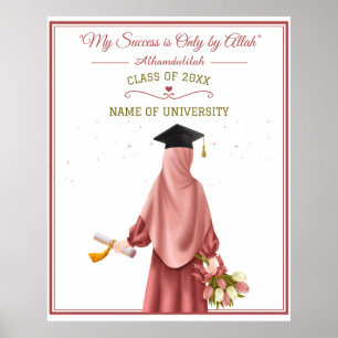 Poster "Meu Sucesso é Somente de Alá" Garota Graduada