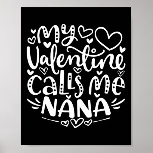 Poster Meu Valentim Me Chama de Nana Avó Engraçada Dia do