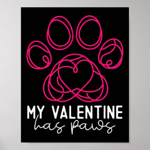 Poster Meu Valentim Tem Patas - Valentim Engraçado Amante