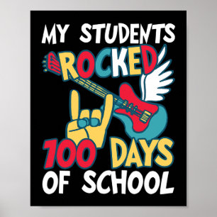 Poster Meus Alunos Atiraram 100 Dias De Escola Para Profe