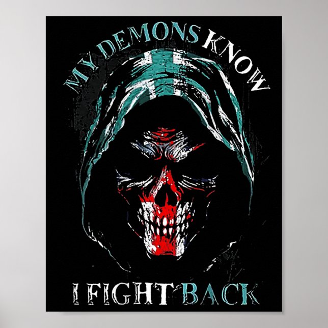 Poster Meus demônios sabem que eu luto de volta (nas cost (Frente)