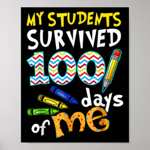Poster Meus Estudantes Sobreviveram 100 Dias De Eu Estuda