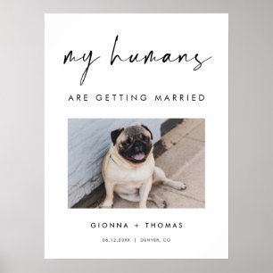 Poster Meus humanos estão se casando Sinal de Boas-Vindas