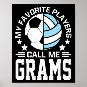 Poster Meus Jogadores Favoritos Me Chamam de Vovó Futebol