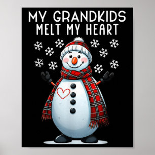 Poster Meus Netos Derretem Meu Coração Avô Snowman