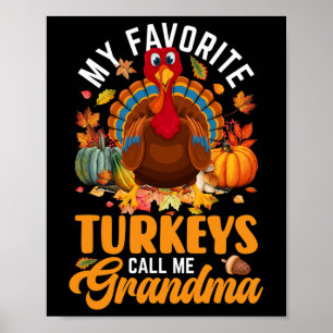 Poster Meus Perus Favoritos Me Chamam De Avó Feliz Graças