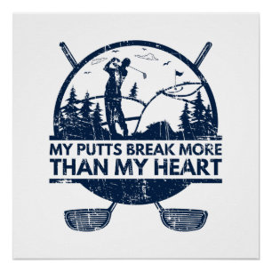 Póster Meus Putts Quebram Mais Presentes De Golfe Engraça