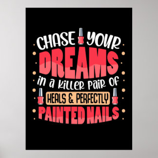 Poster Meus Sonhos Pintaram Unhas