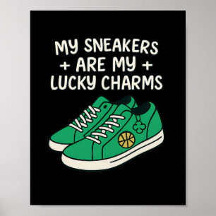 Poster Meus Tênis São Meus Amuletos da Sorte Desenho Gráf