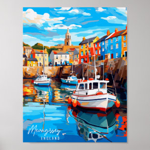 Poster Mevagissey Inglaterra - viagens vintage