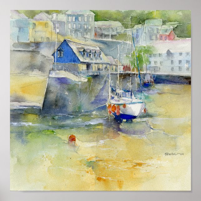 Póster Mevagissey Santo Austell Cornwall (Frente)