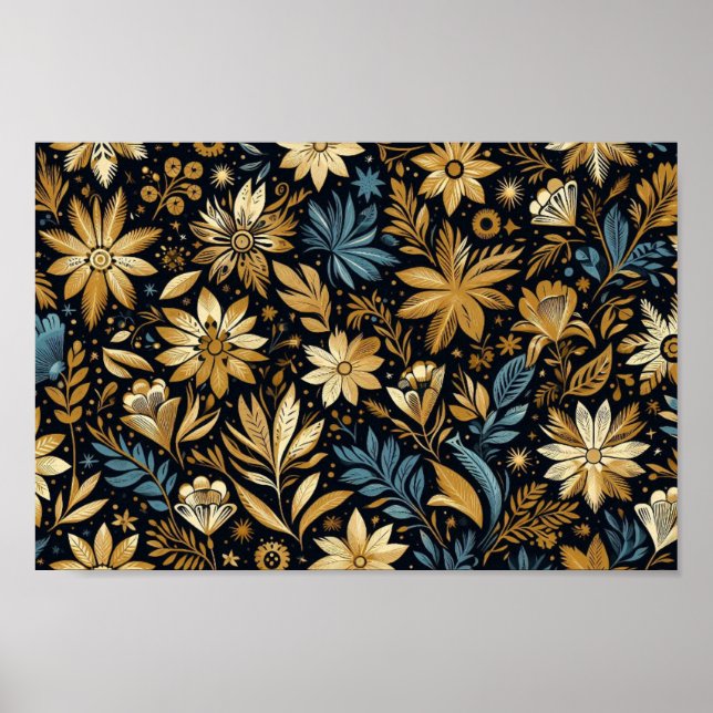 Poster Mexican Floral Art (Frente)