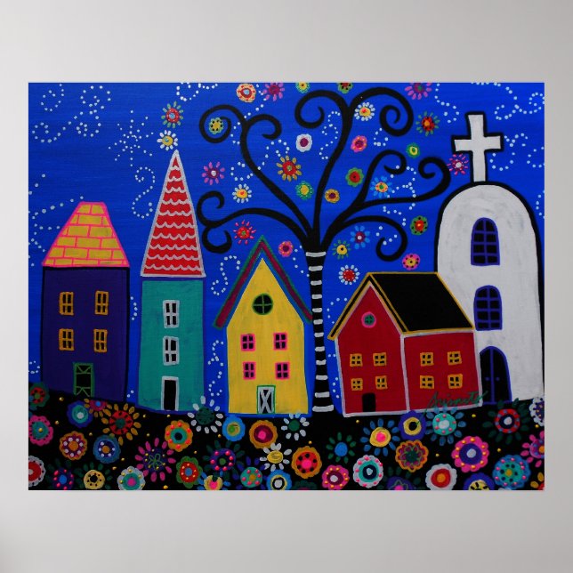 PÓSTER MEXICAN PUEBLO PRISARTS PINTURA (Frente)