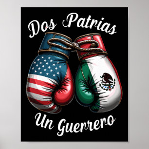 Poster Mexicano Boxing Dos Patrias Un Guerrero