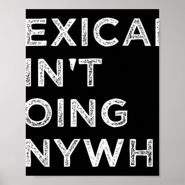 Poster Mexicanos não vão a lugar algum onde os mexicanos  (Frente)