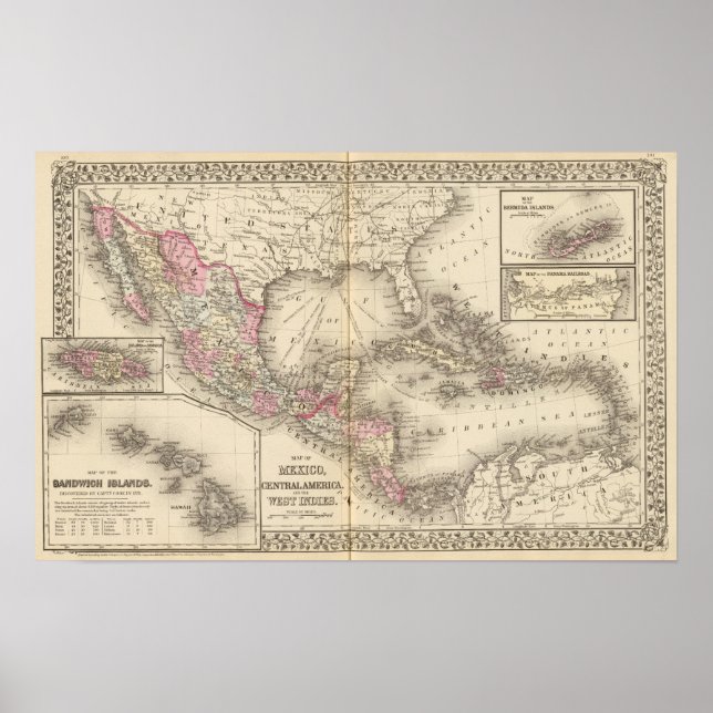 Póster México, América Central, Índias Ocidentais (Frente)