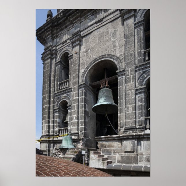 Poster México, Cidade do México, Zocalo. As Torres Bell (Frente)