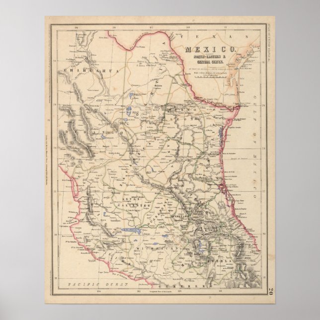 Póster México, Estados do Nordeste e Centro (Frente)