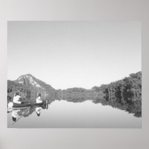 Póster México, guarda-parque do CONANP patrulha com seu f