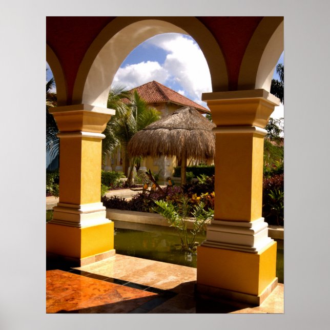 Póster México, Mayan Riviera, arquitetura em Iberostar (Frente)