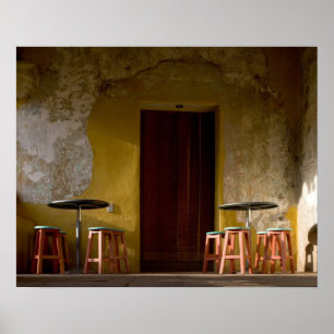 Póster México, Oaxaca, Tarde - Sol acende varanda de