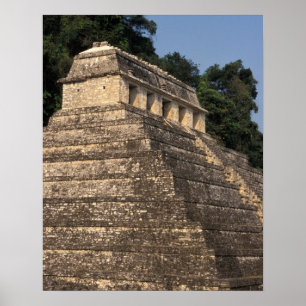 Póster México, província de Chiapas, Palenque. Templo d