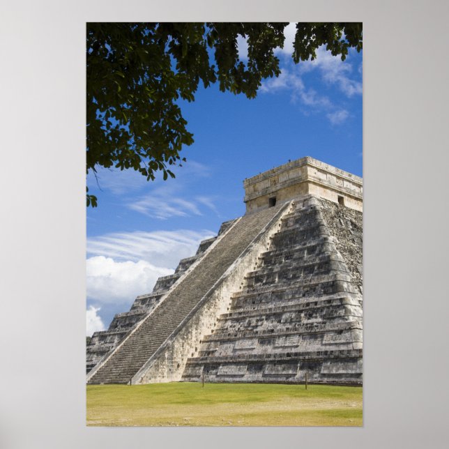 Póster México, Quintana Roo, perto de Cancun, Chichen (Frente)