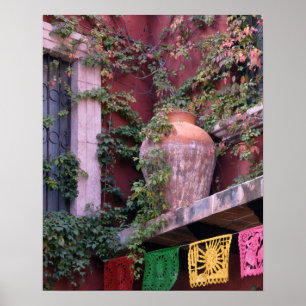 Póster México, San Miguel de Allende, Ivy, pote de argila