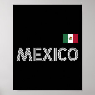 Poster México Vintage, México Flag Orgulho Hat Jersey