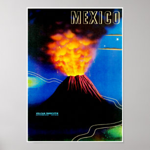 Póster México ~ Volcano Paricutin