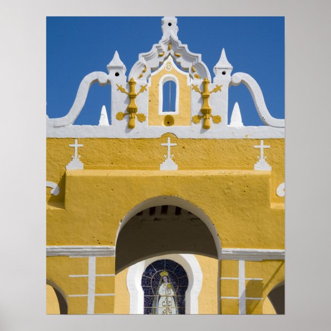 Póster México, Yucatan, Izamal. O Convento Franciscano (Frente)