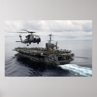Poster MH-60R Sea Hawk expulsa o USS John C Stênis