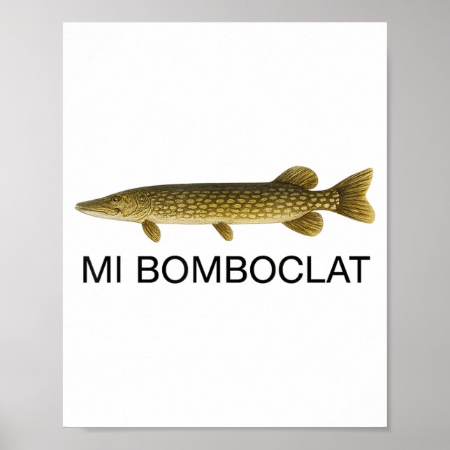 Poster Mi Bomboclat Funny Fish Jamaican Slang Graphic  (Frente)
