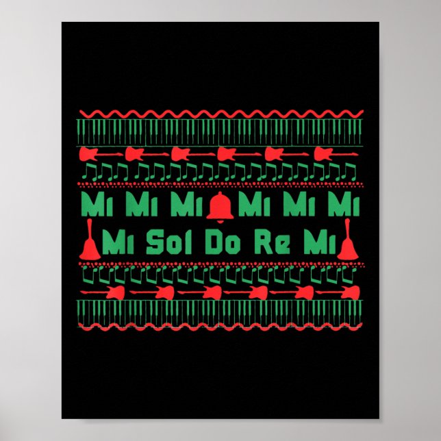 Poster Mi Mi Mi Sol Do Re Mi Music Notes Teacher Ugly Chr (Frente)