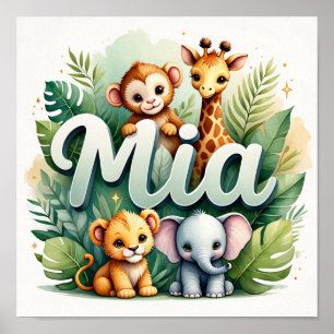 Poster Mia Safari Nursery Wall Art