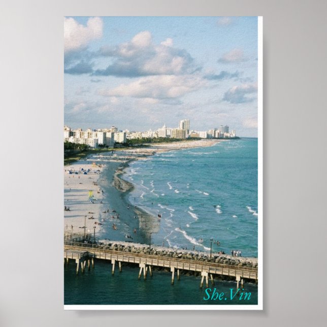 Póster Miami Beach (Frente)